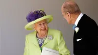 Ratu Elizabeth saat menghadiri Royal Wedding (AFP)