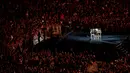 Bintang Pop dan penyanyi asal Amerika Serikat, Lady Gaga mencatat sejarah baru setelah sukses menggelar konser yang ditonton oleh 2,5 juta orang dalam satu malam. (Daniel RAMALHO/AFP)