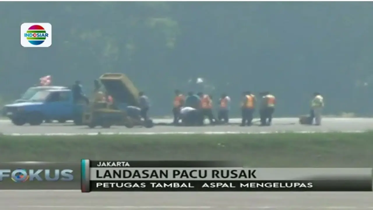 Aspal Terkelupas, Penerbangan Di Lanud Halim Tutup 3 Jam 