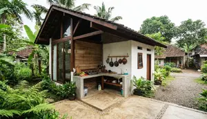 10 Inspirasi Rumah Kecil di Desa dengan Dapur Semi Terbuka Alami, Murah dan Menyatu Alam