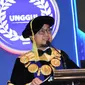 Rektor Universitas Mercu Buana (UMB) Prof. Dr. Andi Adriansyah, M. Eng saat Wisuda Diploma ke LIII, Sarjana ke LVII dan Magister ke XLIV Tahun Akademik 2022/2023 di ICE BSD, Tangerang, Banten, Selasa (7/3/2023). (Ist)