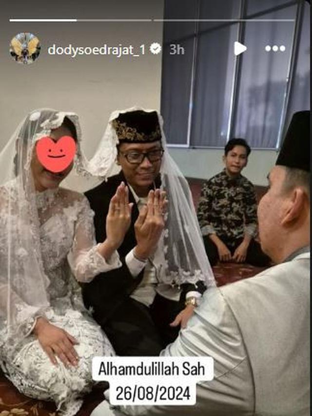 Pernikahan Doddy Sudrajat, ayah mendiang Vanessa Angel (https://www.instagram.com/stories/dodysoedrajat_1/)