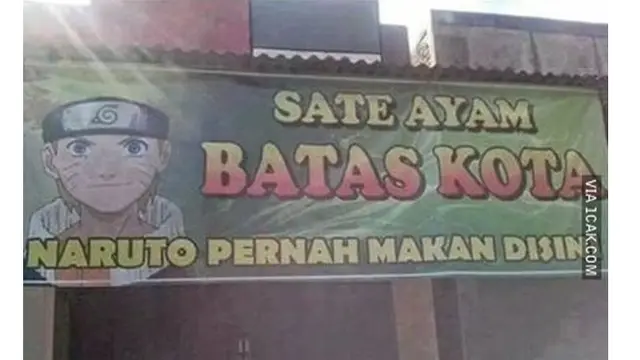6 Potret Warung yang Mengaku Pernah Dikunjungi Naruto Ini Bikin Ngakak