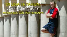 Video aksi Wayne Rooney saat mencetak gol profesional pertamanya di laga Wrexham vs Everton pada tahun 2002.