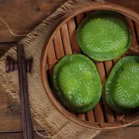 Ilustrasu kue thok pandan./Copyright&nbsp;shutterstock.com/g/sri+widyowati