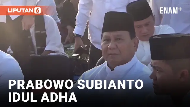 Usai Sholat Idul Adha, Bacapres Gerindra Prabowo Subianto Dikerubungi Warga yang Rela Antri untuk Bersalaman