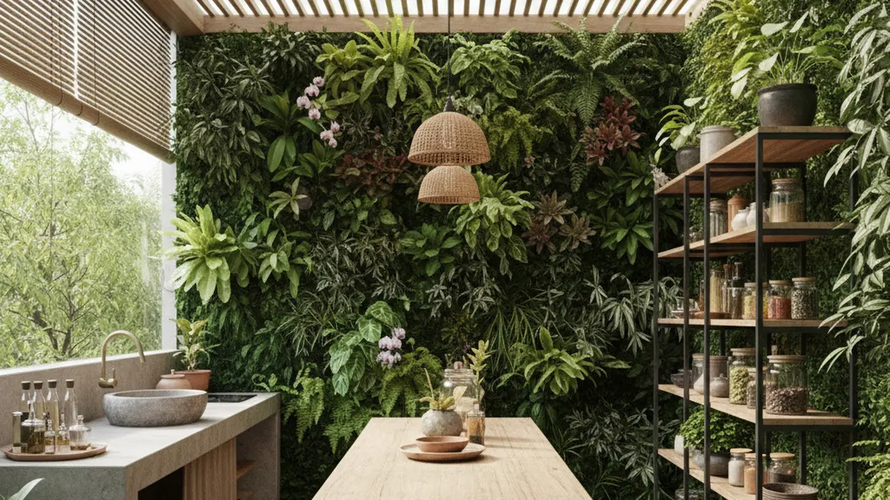 Desain Dapur Semi Outdoor Tanpa Kitchen Set. Gemini