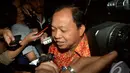 Wayan diperiksa sebagai saksi bagi tersangka Muhtar Ependy, terkait sangkaan menghalangi dan merintangi persidangan serta memberikan keterangan tidak benar, Selasa (2/9/2014) (Liputan6.com/Faisal R Syam)