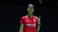 Tunggal putri Indonesia Putri Kusuma Wardani melesat ke semifinal&nbsp;Swiss Open 2025 setelah mengalahkan Han Qian Xi dari China. Putri KW menang&nbsp;21-7 dan 21-12&nbsp;di St. Jakobshalle, Basel, Jumat (21/3).&nbsp;(foto: PBSI)