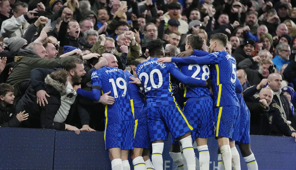 Kemenangan ini membuat Chelsea bertengger di peringkat tiga klasemen Liga Inggris dengan mengoleksi 47 poin Sementara Tottenham tertahan di peringkat 7 dengan 36 poin. (AP/Kirsty Wigglesworth)