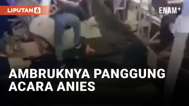 Panggung Acara Anies Baswedan di Pekanbaru Roboh