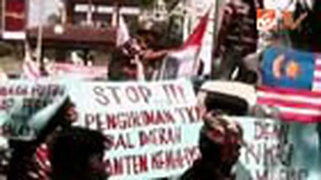 Bendera Malaysia Dibakar di Banten