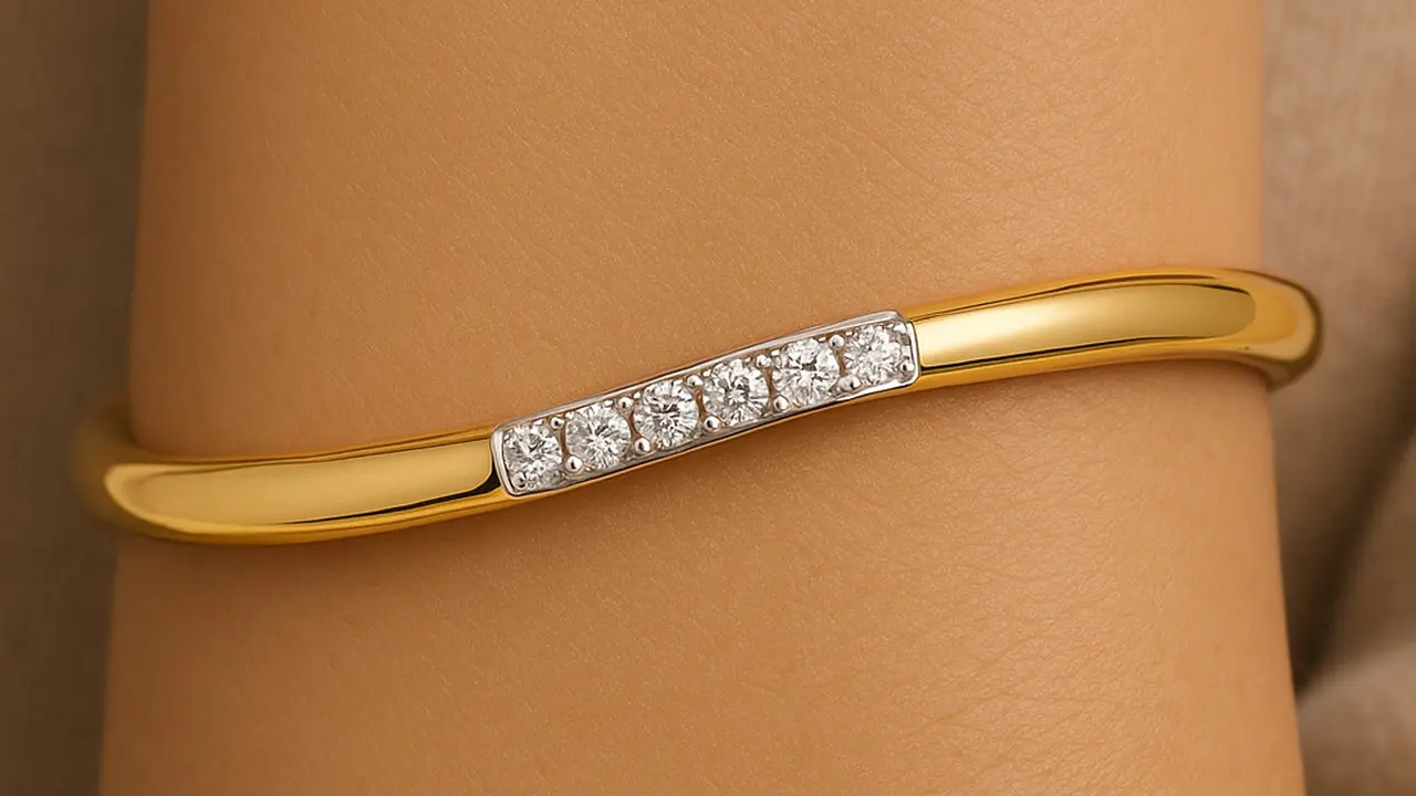 Model Gelang Emas 18 Karat Terbaru (Image by ChatGPT)