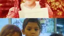 Foto menggemaskan ini merupakan potret Maia Estianty ketika masih kecil (atas), dan di bawah merupakan foto ketiga anaknya dari pernikahannya dahulu dengan Ahmad Dhani yaitu Al, El, dan Dul ketika masih kecil. (via instagram/@maiaestiantyreal)