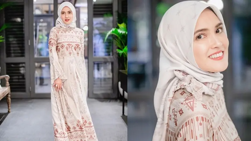 Cantiknya Shandy Aulia dalam balutan hijab dan gamis