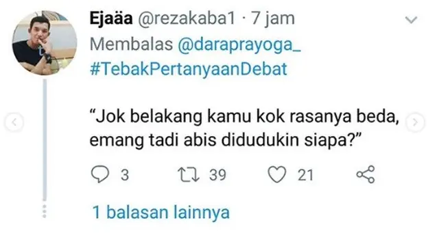 tebak pertanyaan debat (foto: @dramatwitter.id)