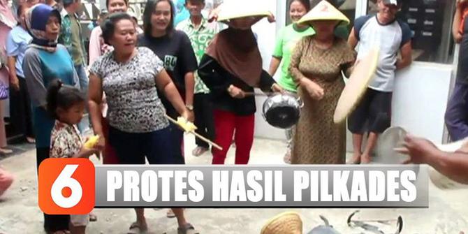 Diduga Curang, Ibu-Ibu Protes Hasil Pilkades di Cirebon