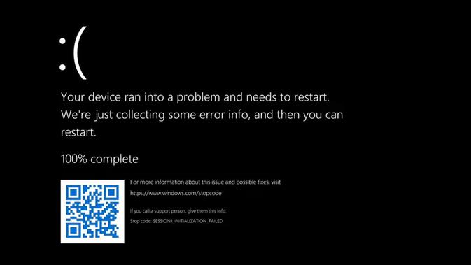 Black Screen of Death di Windows 11. (Doc: The Verge)