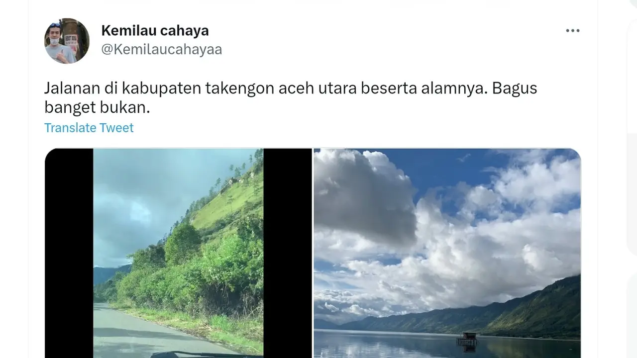 Jalan mulus di Aceh yang viral diunggah warganet.