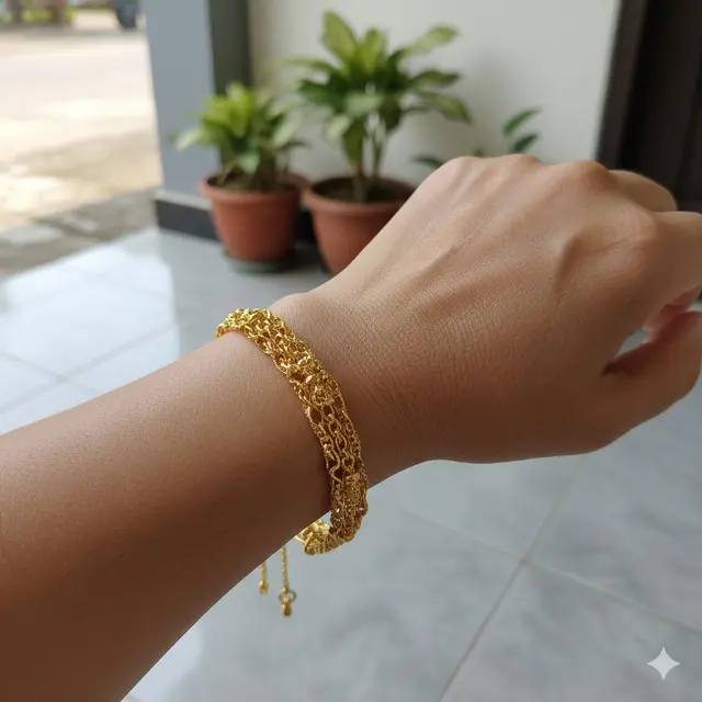 Gelang Emas Lilit Polos 24 Karat