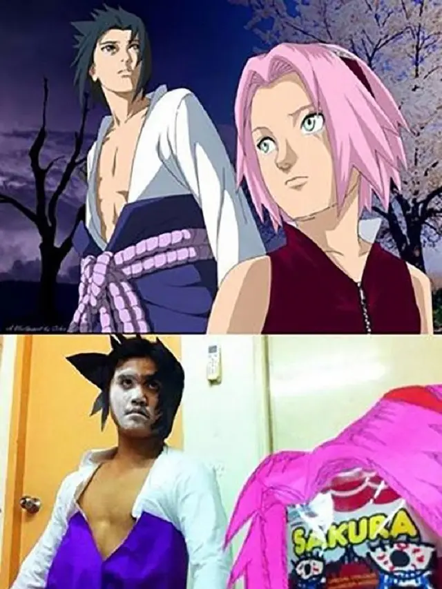 6 Editan Foto Pria Bareng Sakura di Anime Naruto ini Bikin Ketawa Geli