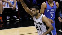 Tim Duncan bawa Spurs kalahkan Oklahoma City Thunder (AFP/Chris Covatta)