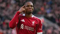Gol tersebut membuat Rio Ngumoha kini mengoleksi dua gol dalam 14 laga di Liga Inggris. (AFP/Andy Buchanan)