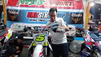 Doni Tata ikut berkompetisi di Trial Game Asphalt International Championship 2019. (Foto: Cakra Yuri Nuralam/Liputan6.com)