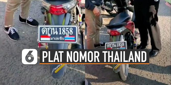 VIDEO: Ditilang Polisi Akibat Gunakan Plat Nomor Thailand