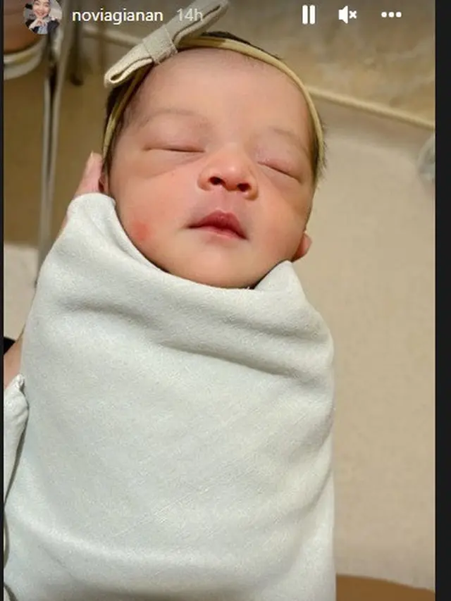 Bintang Ikatan Cinta Ikbal Fauzi dikaruniai anak perempuan (Foto: Instagram @noviagianan)