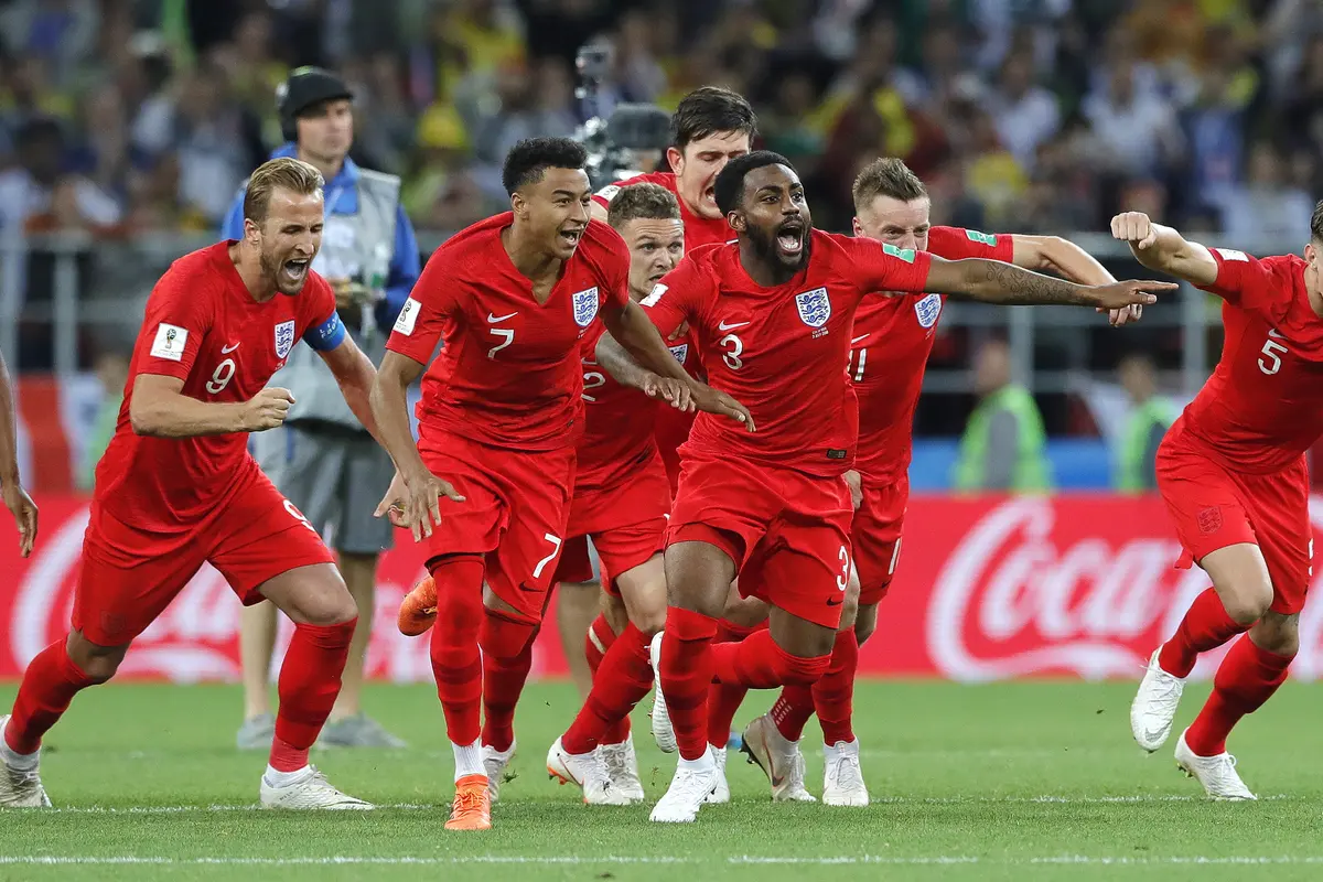FOTO: Lewat Drama Adu Penalti, Inggris Bungkam Kolombia