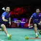 Pasangan Rian Agung Saputro/Hendra Setiawan mengalahkan ganda China, Han Chengkai/Zhou Haodong, 21-14, 21-19, pada final Kejuaraan Bulutangkis Asia Beregu di Stadium Sultan Abdul Halim, Minggu (11/2/2018). (PBSI)