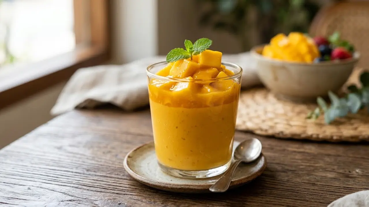 Resep Puding Mangga dengan Potongan Buah Segar