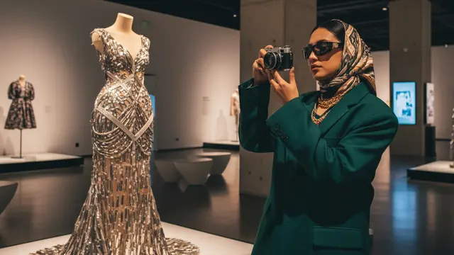 Prompt AI Edit Foto Sedang di Museum