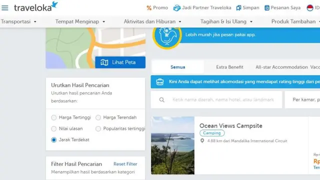 Mencari Tempat Penginapan MotoGP Mandalika 2022 di Traveloka