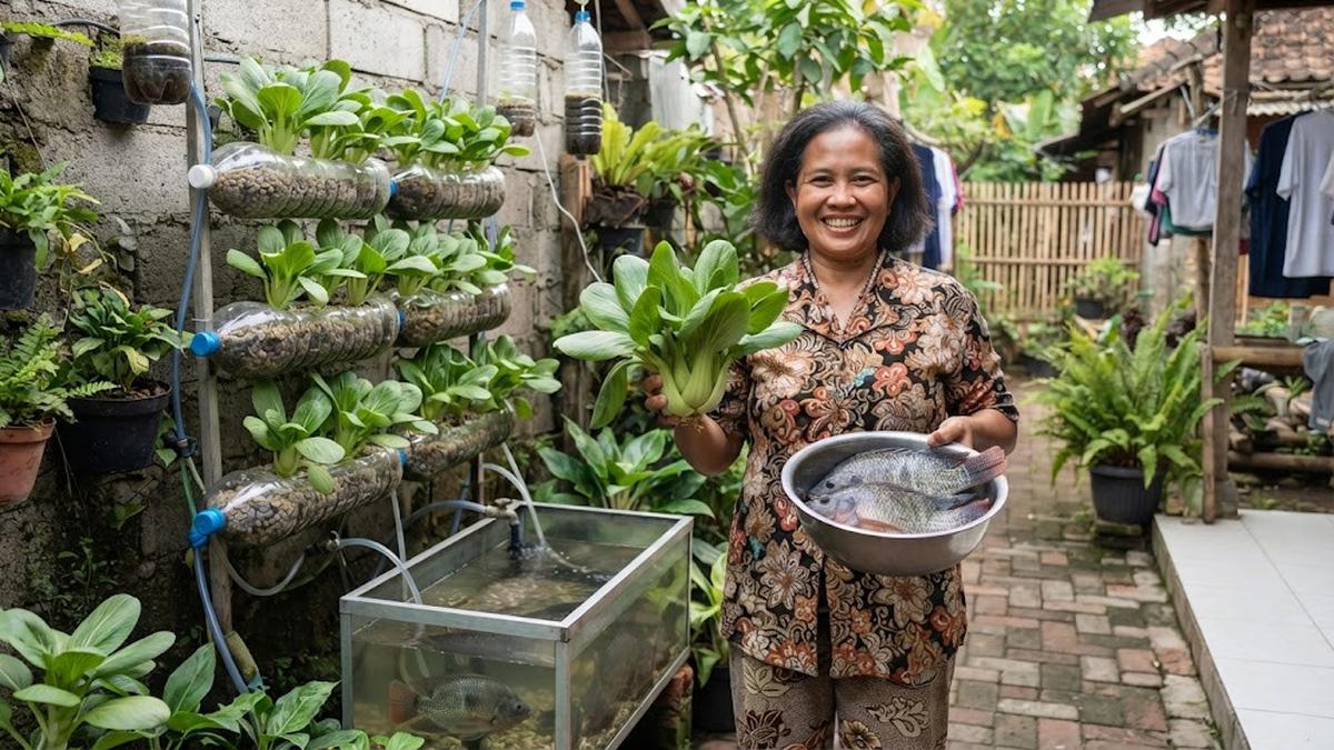 Cara Menanam Pakcoy di Botol Bekas Sambil Memelihara Ikan, Hemat Tempat dan Bisa Panen Sekaligus