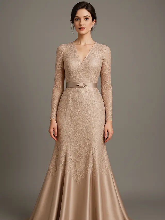 7 Model Dress Brokat Modern Panjang 2025 yang Mewah dan Elegan, Tampil Menawan di Setiap Acara