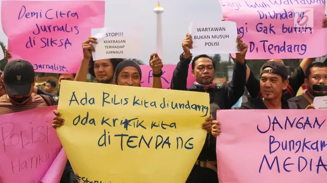 Wartawan Hitam Jakarta Kecam Kekerasan Polisi saat Unjuk Rasa di DPR
