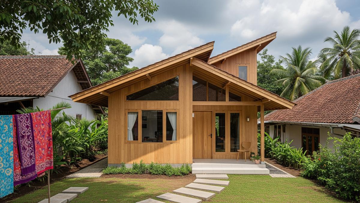 6 Model Rumah Kayu Atap Miring Japandi, Desainnya Cocok untuk Pasangan Muda