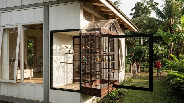 Ide Kandang Burung Sederhana di Halaman Rumah