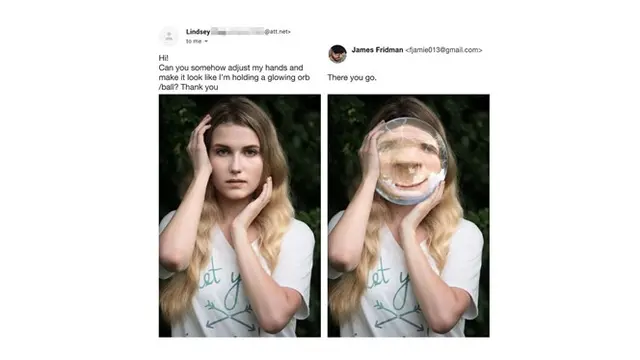 6 Editan Foto Ala James Fridman ke Cewek Ini Bikin Tepuk Jidat, Kocak