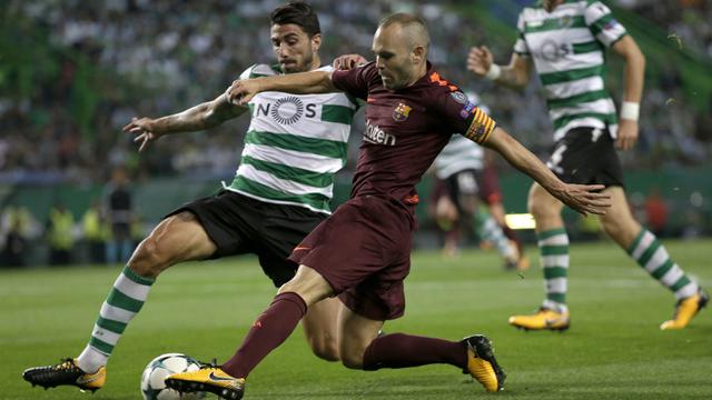 FOTO: Barcelona Kalahkan Sporting Lewat Gol Bunuh Diri