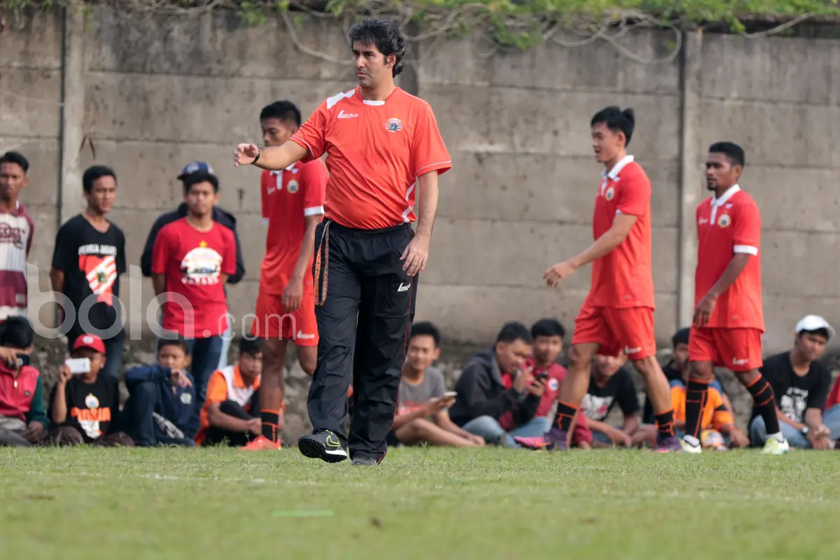 Persija Jakarta, Latihan Persija, Sawangan, Bola.com, Stefano Cugurra Teco