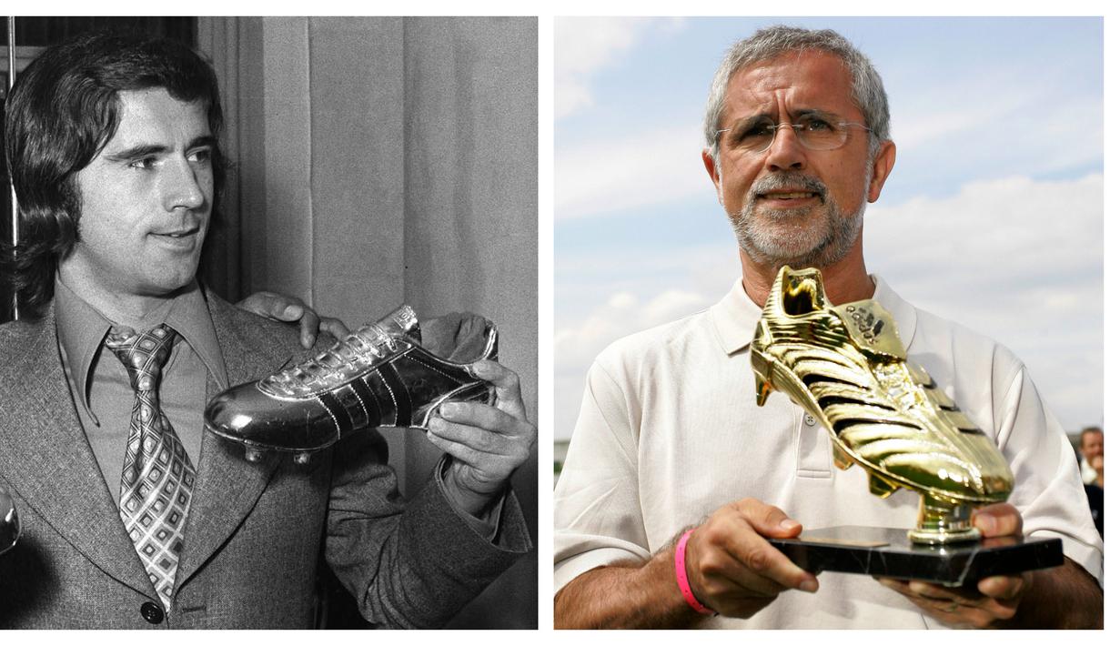 Legenda Jerman dan Bayern Munich Gerd Muller meninggal dunia di usia 75 tahun. Pemenang Piala Dunia dan Euro tersebut didiagnosa menderita penyakit Alzheimer pada 2015 dan sejak saat itu selalu melakukan perawatan khusus. (Foto: AFP & AP)