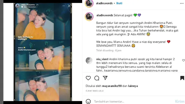 Amanda Manopo diisukan keluar dari Ikatan Cinta (Foto: instagram  aladin.words)