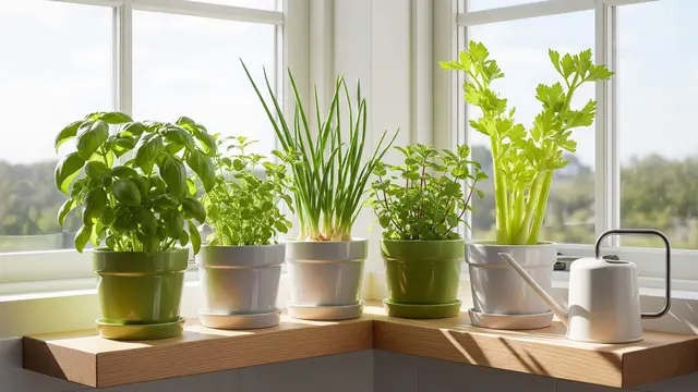 Ide Kebun Sayur Kecil di Jendela Dapur