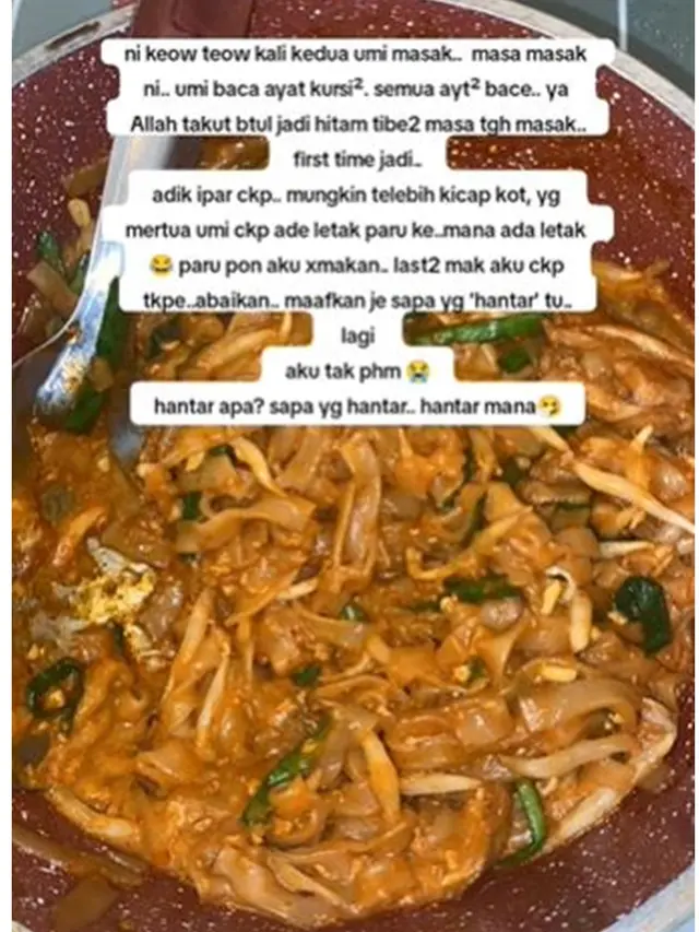 Kwetiau Wanita Ini Tiba-Tiba Berubah Hitam saat Dimasak, Curiga Ada Hal Mistis