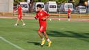 Evan Dimas saat menjalani latihan perdana selama masa trial di UE Llagostera. (UELlagostera.cat)