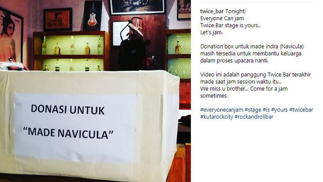Donasi Untuk Made Navicula di Twice Bar, Bali.