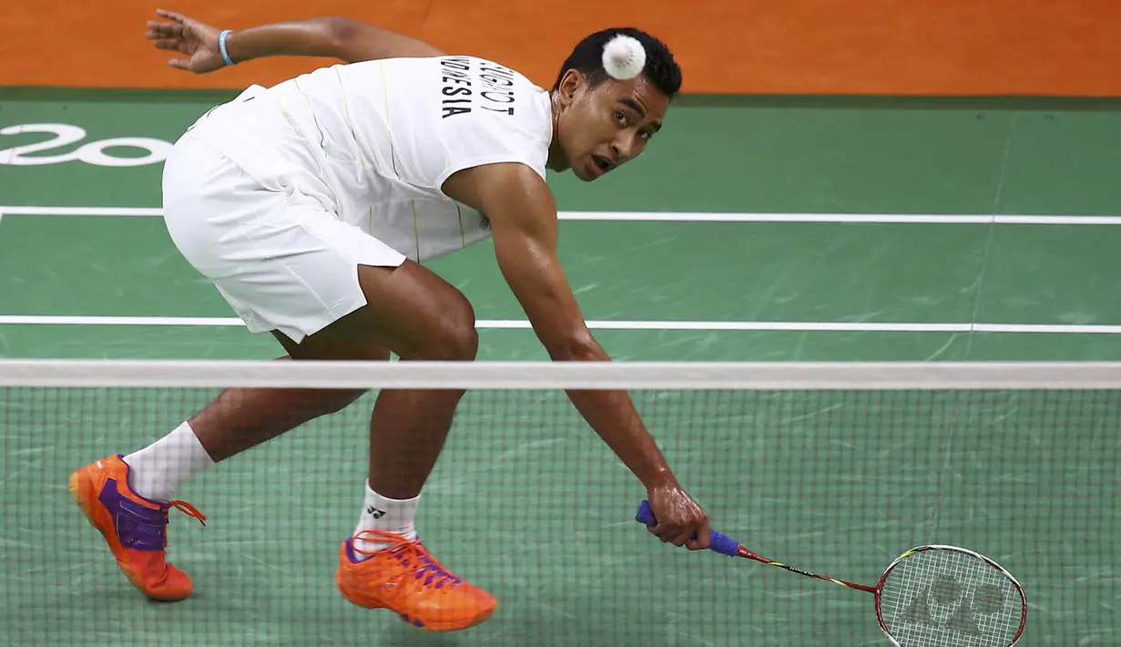 Awalnya Tommy Sugiarto lebih diunggulkan karena memiiki rangking BWF yang lebih baik dari Rajiv Ouseph. (Reuters/Marcelo Del Pozo)